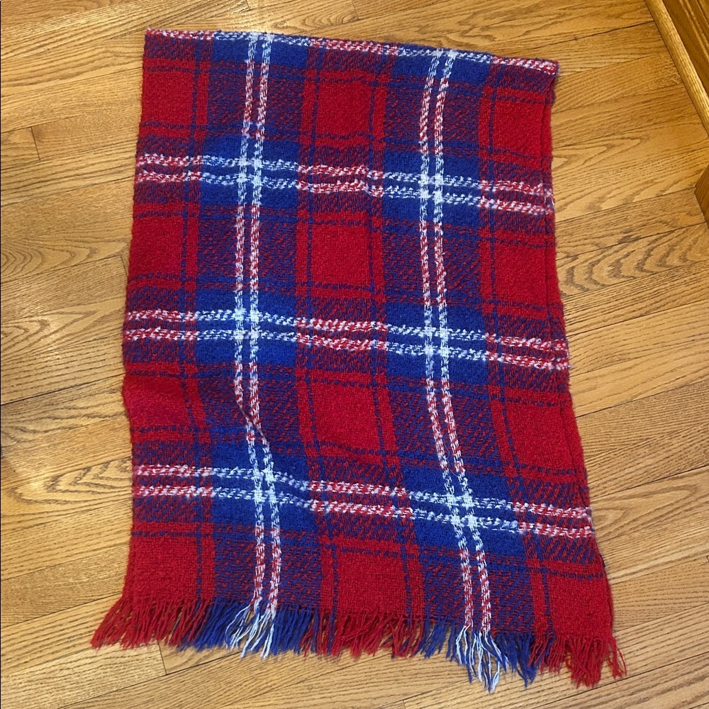 Red and Blue Plaid Scarf